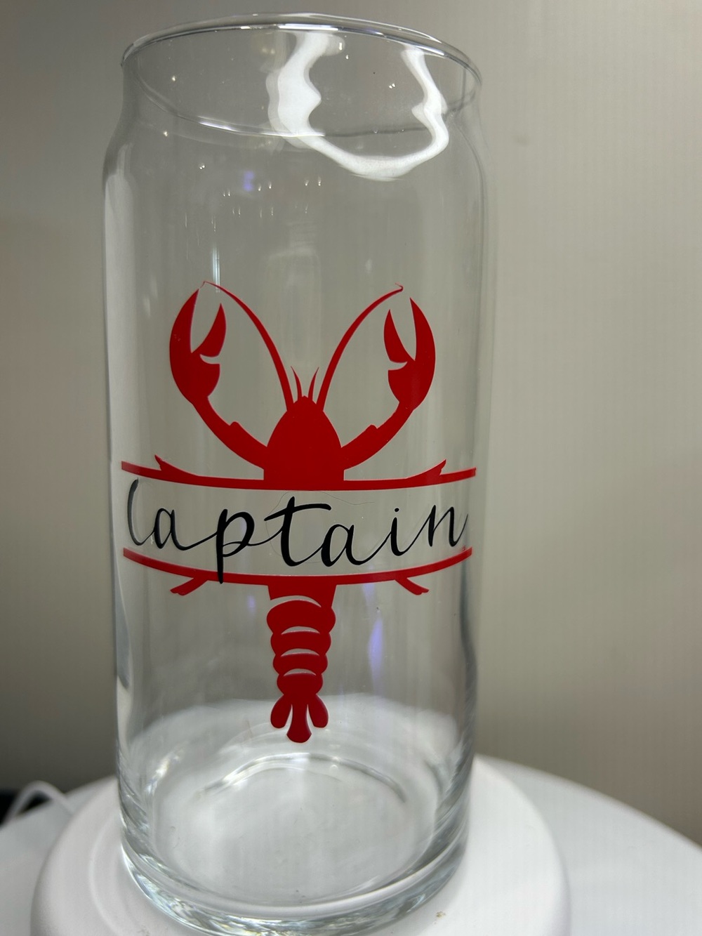 20oz ‘Captain’ Lobster Glass Can-Style Tumbler